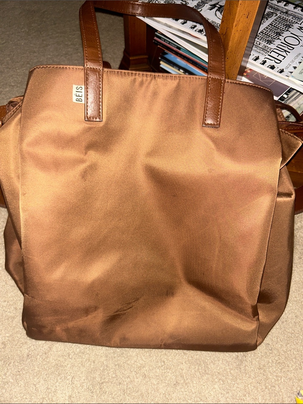 EUC BEIS Maple Commuter Tote with Crossbody Strap - Picture 2 of 6